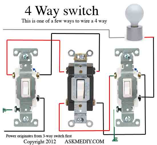 How to install a 4 way switch - AskmeDIY