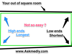 Finding the Square of a Room or Wall, the Easy Way.