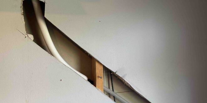 Mini Split Interior Wall Drain Line