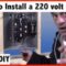 How to install a 220 volt outlet