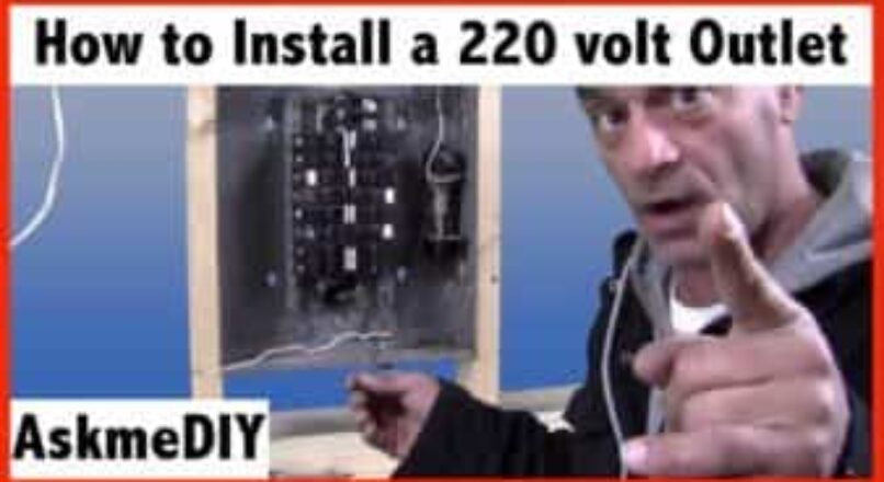 How to install a 220 volt outlet