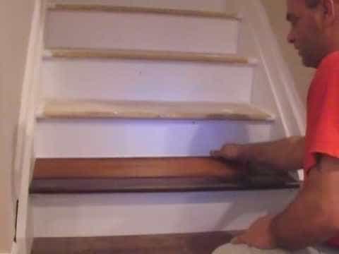 How To Install Laminate On Stairs, How To Install Laminate Flooring On Stairs With Bullnose